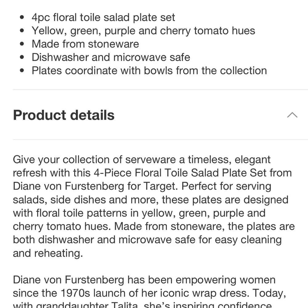 SPECIAL‎ PRICING 💎DVF for Target Floral Toile Plates